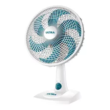 Ventilador De Mesa Ultra V-30-6p Branco Com 6 Pás Cor Azul-petróleo, 30 cm De Diâmetro 220 v