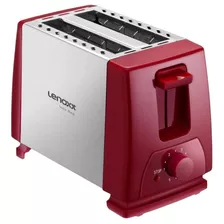 Torradeira Inox Red Fast Vermelha Lenoxx 220v