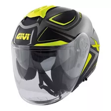 Capacete Esportivo Aberto Givi X22 Planet Hyper C/ Óculos Cor Amarelo Tamanho Do Capacete 58