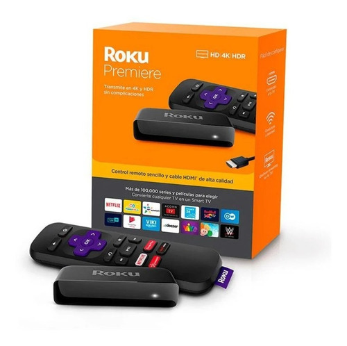 Roku Premiere 3920 Estándar 4k Negro Hdr Control Streaming