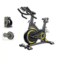 Bike Spinning Ergométrica Bicicleta Profissional C/regulagem Cor Preto/amarelo