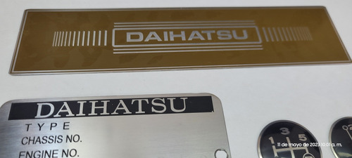 Daihatsu F20 Plaquetas Emblemas 5 Cambios Foto 5