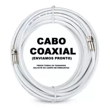 Cabo Branco Coaxial De Antena Montado Rg6 1 Metro Malha 80%