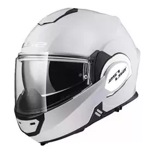 Capacete Para Moto Escamoteável Ls2 Valiant Ff399 White Solid Tamanho M 