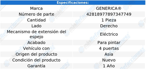 Espejo Hyundai Elantra 2015-2016 Electrico P/pintar Der Rxc Foto 2