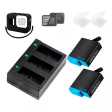 Kit 2 Pilas+ Cargador+ 2 Micas+ Funda For Gopro Hero 8 Black