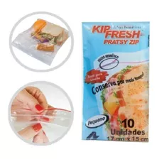 Saco Zip Saquinho Kip Fresh 17x15 C/10u Plástico Transparent