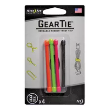 Pack 4 Amarras De Goma 7 Cm Gear Tie Nite Ize