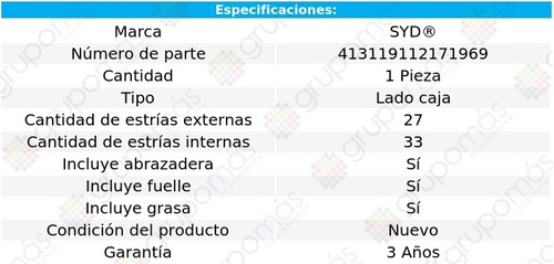 Junta Homocintica Lado Caja Syd Jeep Patriot 2007 A 2017 Foto 2