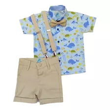 Roupa Fundo Do Mar Infantil Conjunto Tematico Bebe Menino