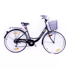 Bicicleta Dama Rodado 26 Canasto Luz Shimano Parrilla