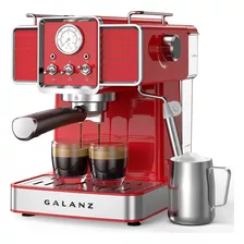 Cafeteras Espresso Galanz Glec02rdre14 Rojo Semiautomáticas