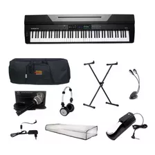 Kit Mãe Piano Arranjador Kurzweil Ka70 88 Teclas Completo