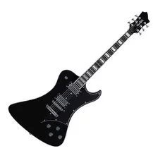 Guitarra Eléctrica Hagstrom Fant-blk Fantomen Con Estuche Color Black Gloss Material Del Diapasón Resinator Orientación De La Mano Diestro