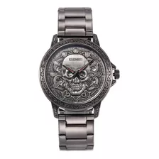 Reloj Extensible Acero Con Craneo Humano Calavera 