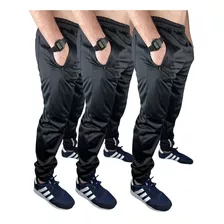 3 Calça Lisa Moletom Masculina Sport Academia Treino