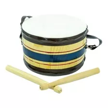 Tambora De Madera Fina Con Baquetas. Instrumento Musical