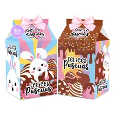 Kit Imprimible Cajitas Milk Box Dulces Pascuas