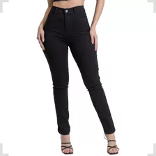 Calça Jeans Feminina Cintura Alta Sawary Premium Elegante 