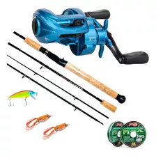 Kit Carretilha Montana Bait + Vara Ottoni Cesar 1,80m+ Itens