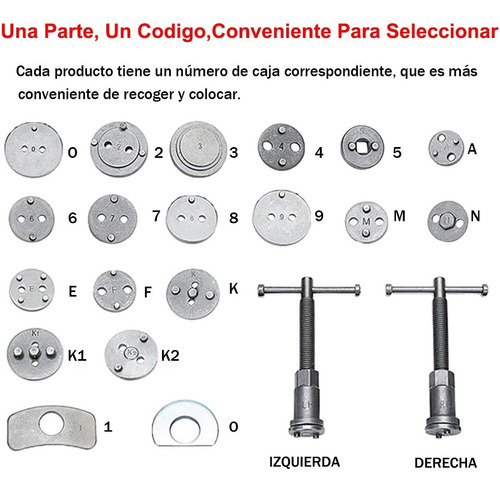 Opresor Pistn Frenos Cambiar Balatas Auto Universal 22 Pzas Foto 2