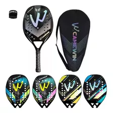 Raquete Beach Tennis Camewin Original Fibra Carbono + Bolsa