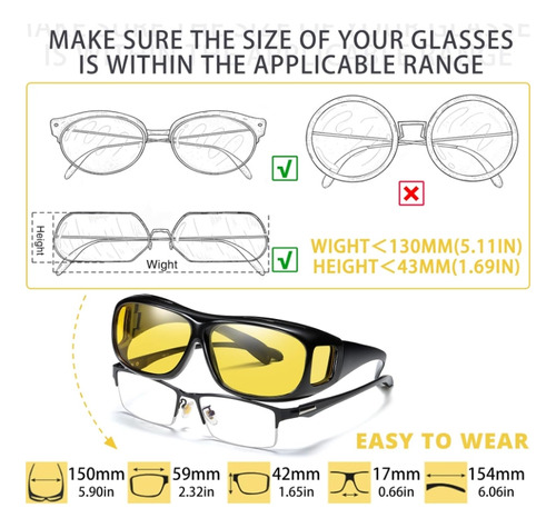 Gafas De Sol Envolventes Con Pinzas Para Proteccin Uv Foto 10