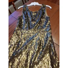 Vestido En Paliets Bcbg Maxazria Bronce Tm