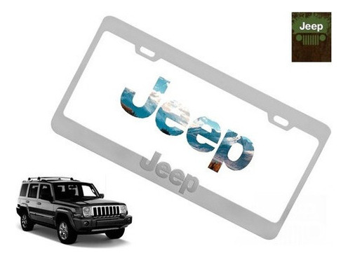 Par Porta Placas Jeep Commander 3.7 2006 Original Foto 3