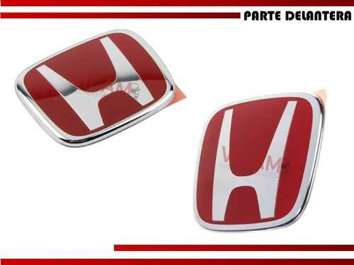 Emblema Para Volante Honda Rojo Autoadherible 4.4 X 5.4 Cm Foto 3