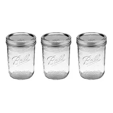 Bola Jar Con Tapa Y Banda Ancha Boca Pinta 16 Oz Paquete De