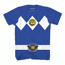 Camiseta De Fantasia Power Rangers Mighty Morphin Blue Boys