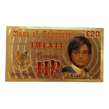 Billete Mágico Oro Harry Potter Bank Hogwarts Regalo Fan
