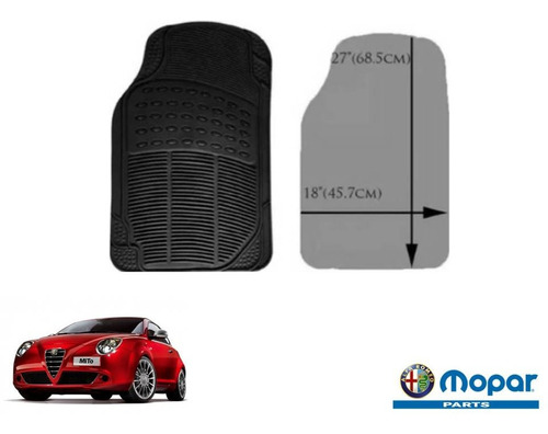 Tapetes Uso Rudo Alfa Romeo Mito 2017 Rubber Black Original Foto 2