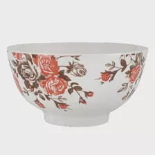 Tigela Bowl Saladeira 600ml Porcelana Decorada 15 X 7,5 Cm