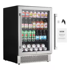 Refrigerador Comerial Bar Puerta De Vidrio 154 Lata Frigobar