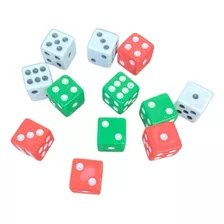 Kit 12 Jogos De Dados Com 12 Peças Plástico Colorido