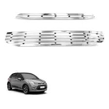 Kit Sobre Grade Citroen C3 2014 A 2018 Cromada Em Aço Inox