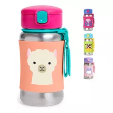 Garrafa Infantil Com Canudo Térmica Inox Skip Hop Zoo 350ml