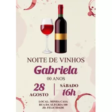 Convite Aniversário Festa Noite Festival Vinhos 1