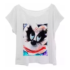 T-shirt Estampada Feminina Mickey Zumbi Plus Size Até G3 