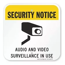 Smartsign Aviso De Seguridad - Audio Y Video Vigilancia En 