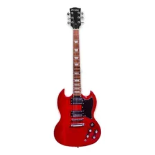 Guitarra Eléctrica Persian Egr240 Sg De Madera Maciza Roja Con Diapasón De Palo De Rosa