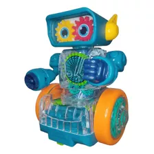Robô Transparente Com Engrenagem Colorida Brinquedo Infantil