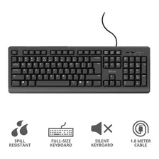 Teclado Alambrico Trust Primo Con Teclas Silenciosas