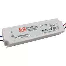 Fonte Chaveada Para Led 60w 24v-2.5a Lpv-60-24 - Mean Well