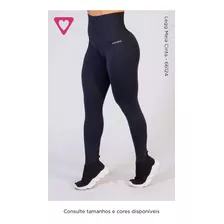 Calça Legging Meia Cinta Romance, Com Compressão Na Cintura