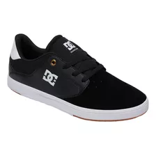 Zapatilla Dc Plaza Negro Urbanas Hombre Moda Skate Bajas