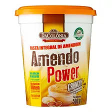 Pasta De Amendoim Crunchy Integral Dacolônia Amendo Power Pote 500g