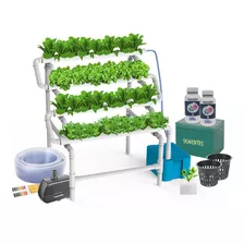 Kit N9 Sistema Nft Horta Hidropônica + Nutrientes + Sementes